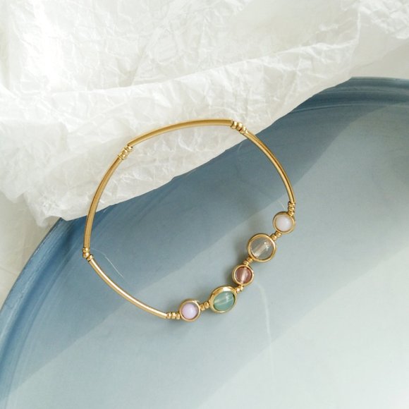 Lagom Studio Jewelry - 💕Last oneColor glass Elastic Bracelet